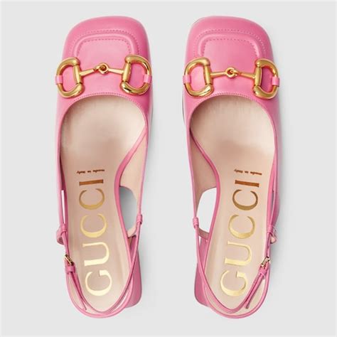 décolleté gucci rosa|Scarpette Gucci in Pelle Rosa taglia 38 EU .